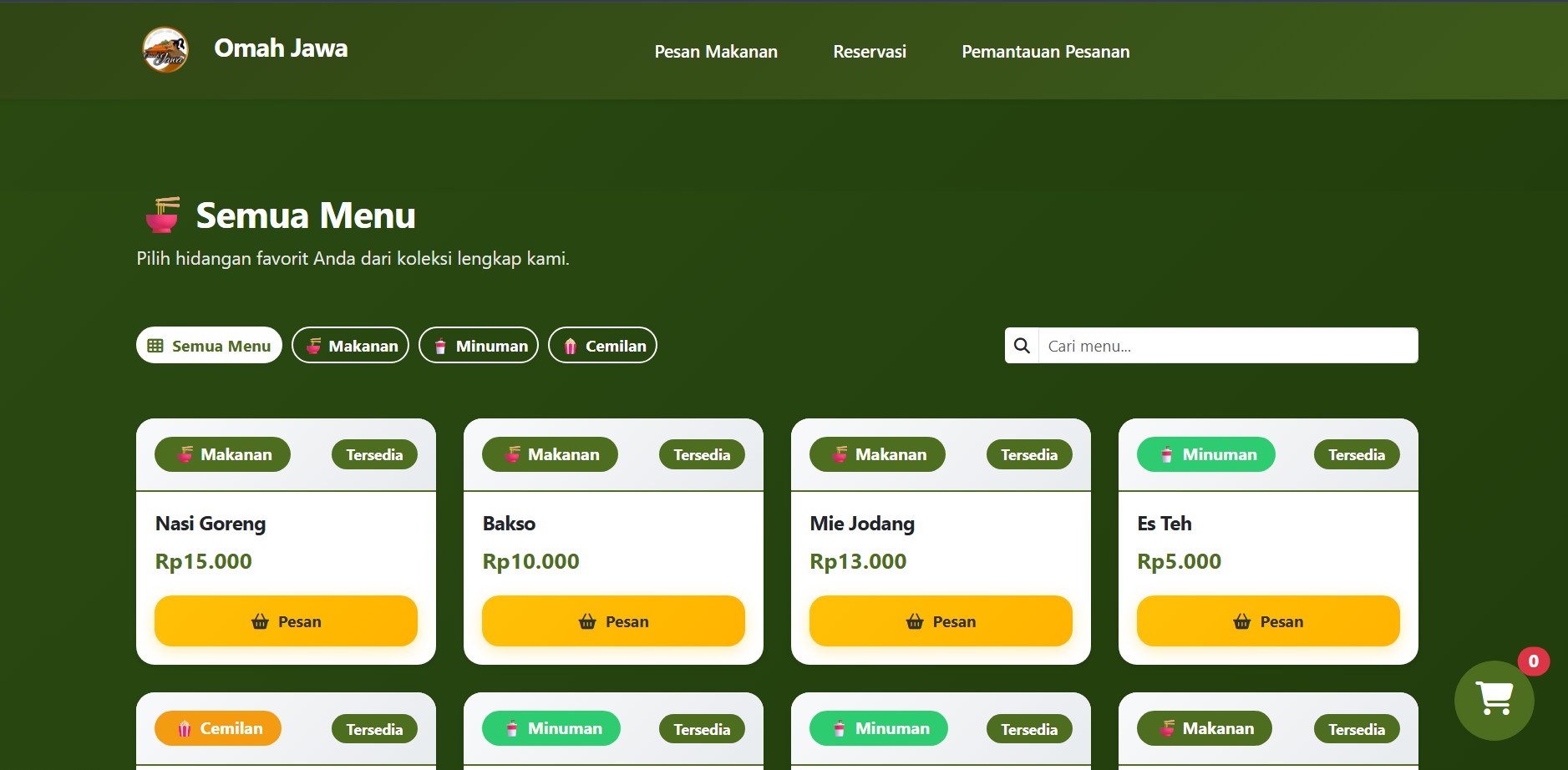 Tampilan QA Test Suite